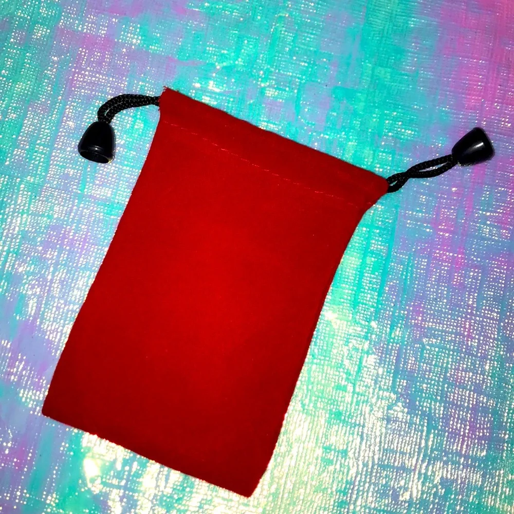 🔥 10/$10 Red Velvet Drawstring Bag